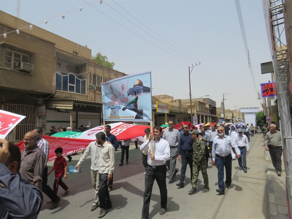 شرکت مدیریت حج و زیارت خوزستان در راهپیمایی روز قدس 1397