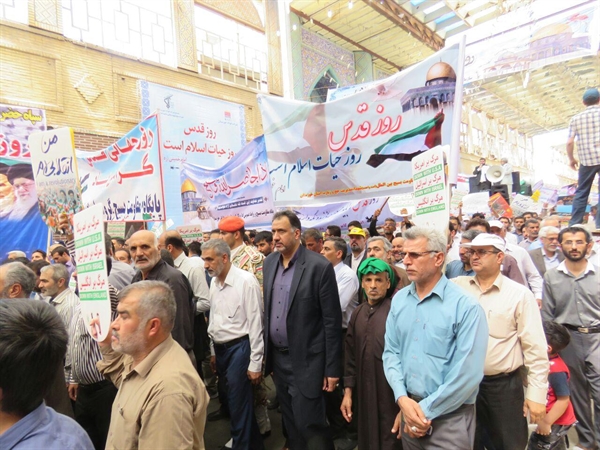 حضور كارگزاران حج خوزستان در راهپيمايي روز قدس +تصاوير